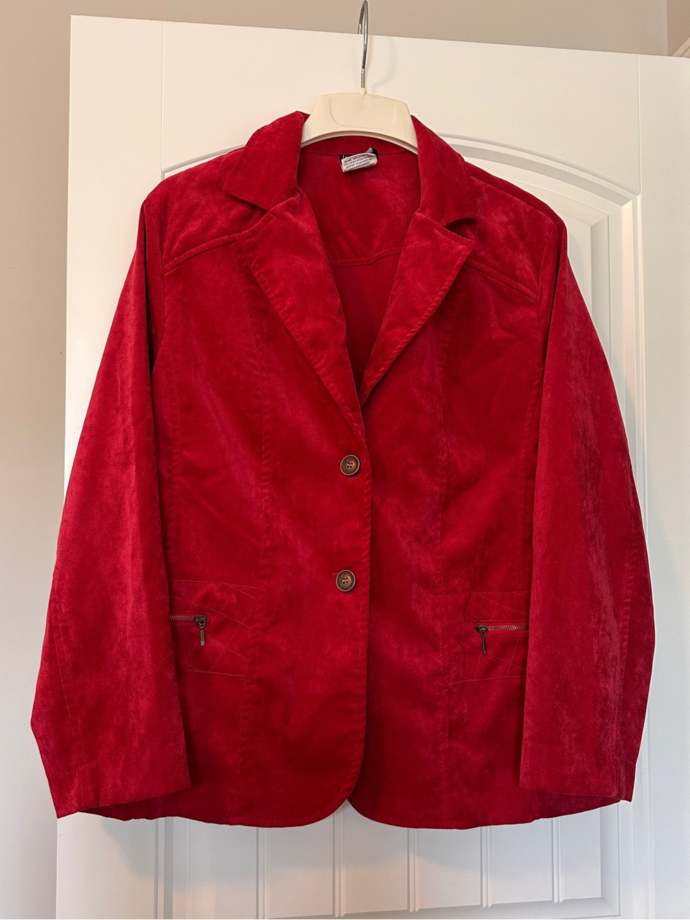 Southern Lady Soft Blazer Jacket in beautiful jewel tone Red